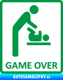 Samolepka Game over varianta baby zelená