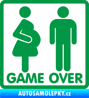 Samolepka Game over varianta jsem v tom zelená