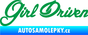 Samolepka Girl driven zelená