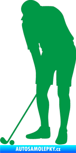 Samolepka Golfista 007 levá zelená