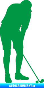 Samolepka Golfista 007 pravá zelená