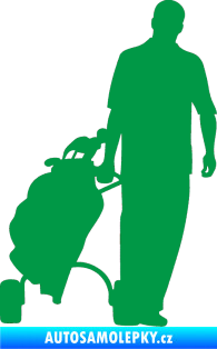 Samolepka Golfista 009 pravá zelená