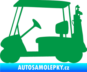 Samolepka Golfista 012 levá vozík zelená