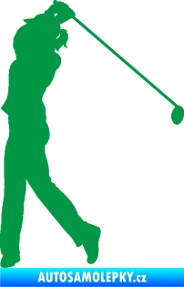 Samolepka Golfistka 013 levá zelená