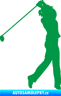Samolepka Golfistka 013 pravá zelená