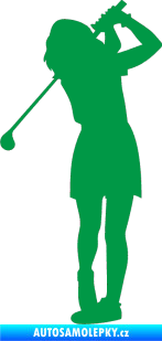 Samolepka Golfistka 014 levá zelená