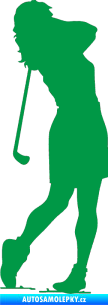 Samolepka Golfistka 015 levá zelená