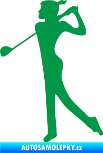 Samolepka Golfistka 016 levá zelená