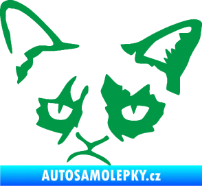 Samolepka Grumpy cat 001 levá zelená