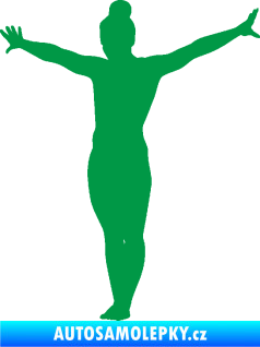 Samolepka Gymnastka 002 levá zelená