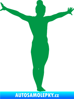 Samolepka Gymnastka 002 pravá zelená