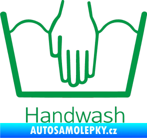 Samolepka Handwash ruční mytí zelená