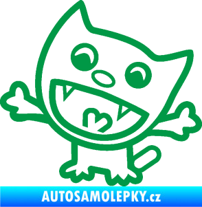 Samolepka Happy cat 001 levá zelená
