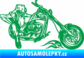 Samolepka Harley 001 pravá zelená