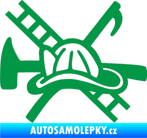 Samolepka Hasič 005 levá zelená