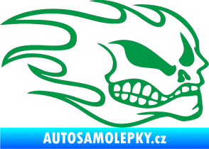 Samolepka Head - lebka- pravá zelená