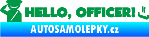 Samolepka Hello, Officer! zelená