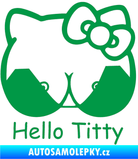 Samolepka Hello Titty zelená