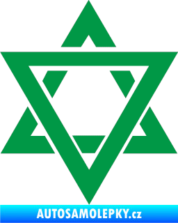 Samolepka Hexagram zelená
