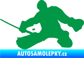 Samolepka Hokejista 015 levá brankář zelená