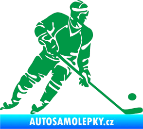 Samolepka Hokejista 027 pravá zelená