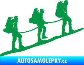 Samolepka Horolezci pravá zelená
