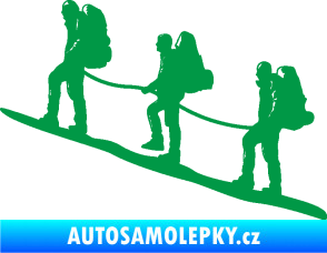 Samolepka Horolezci levá zelená