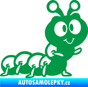 Samolepka Housenka 002 pravá zelená