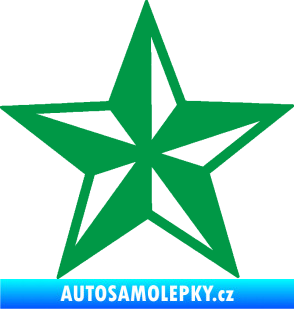 Samolepka Hvězda námořní zelená