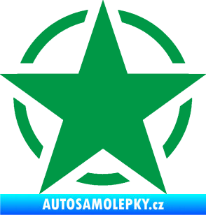 Samolepka Hvězda US Army 001 zelená