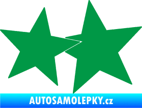 Samolepka Hvězdy 002 pravá spojené zelená