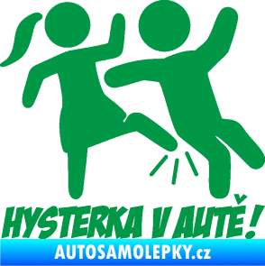 Samolepka Hysterka v autě pravá zelená