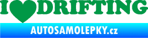 Samolepka I love drifting zelená