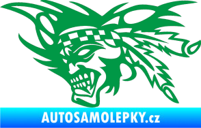 Samolepka Indián 001 levá zelená