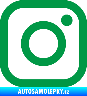 Samolepka Instagram logo zelená