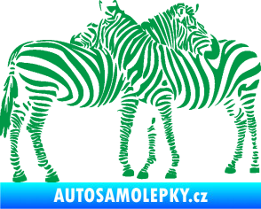 Samolepka Interiér 019 pravá zebry zelená