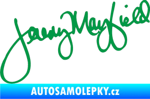 Samolepka Podpis Jeremy Mayfield  zelená