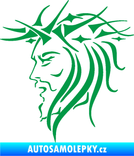 Samolepka Ježíš 002 levá zelená