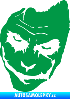 Samolepka Joker 002 levá tvář zelená