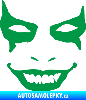 Samolepka Joker 004 tvář levá zelená