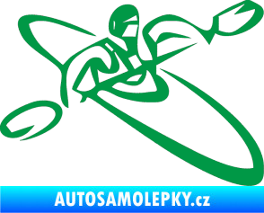 Samolepka Kajakář 001 pravá zelená