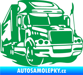 Samolepka Kamion 002 pravá nákladní auto zelená