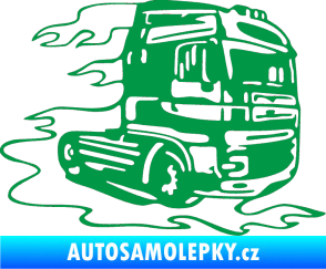 Samolepka Kamion 003 pravá nákladní auto zelená