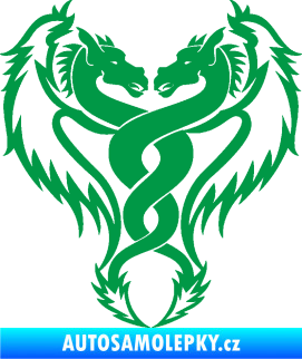 Samolepka Kapota 039 dvojitý drak zelená