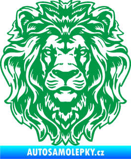 Samolepka Kapota 040 lví hlava zelená