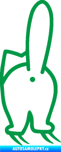 Samolepka Kočičí zadek 001 levá zelená