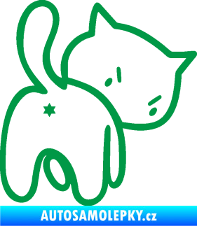 Samolepka Kočičí zadek 003 pravá zelená