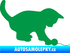 Samolepka Kočka 002 pravá zelená