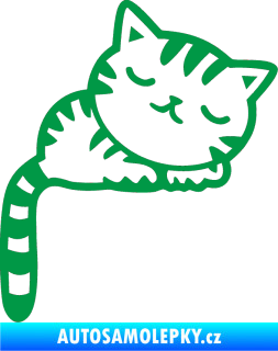 Samolepka Kočka 004 pravá zelená