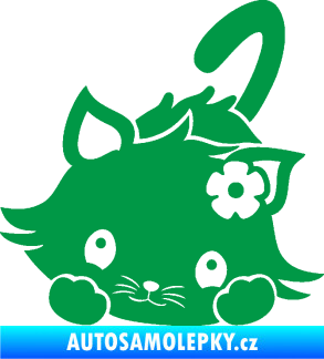 Samolepka Kočka 012 levá zelená